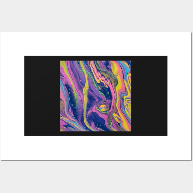 Melted Crayons - Abstract Acrylic Pour Painting Wall Art by dnacademic